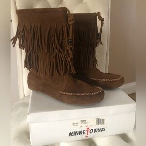 Minnetonka suede boots